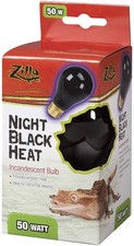Reptile, Zilla Night Time Black Light Incandescent Heat Bulb 50 Watts 