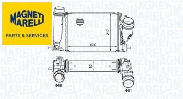 Magneti Marelli 351319205830 LadeluftküHler LLK TurboküHler KüHler-image