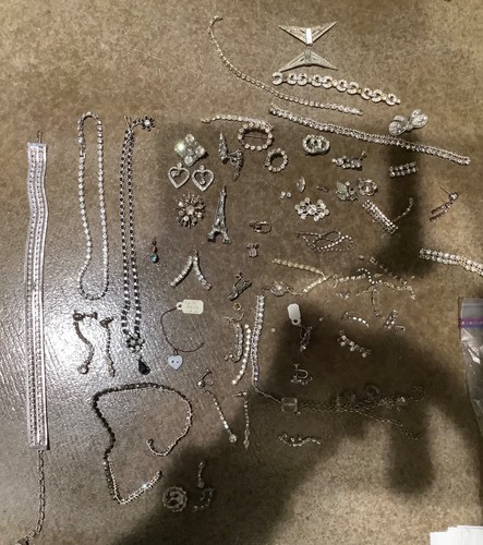 A lot of different rhinestones crystals for jewelry making