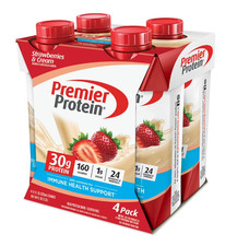 Premier Protein Shake, Strawberries  Cream, 30g Protein, 11 fl oz, 4 Ct