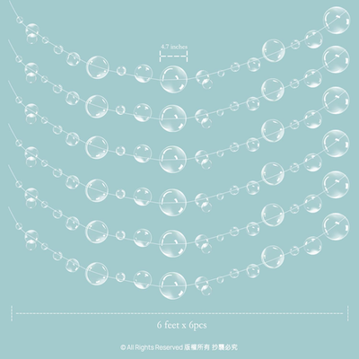 Mermaid Party Bubble Garlands - Under The Sea Decorations For Ocean Theme Parties