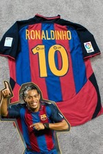 Maglia Calcio Barca Barcelona Jersey - Ronaldinho - Issued No Match Worn La LIGA