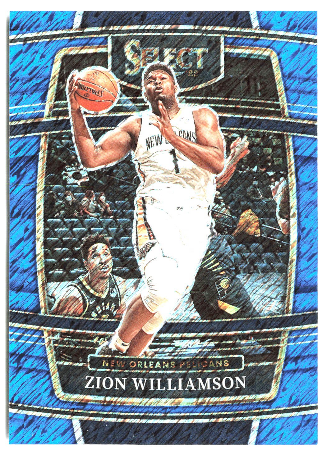 2021-22 Panini Select Blue Shimmer Prizms Zion Williamson #96