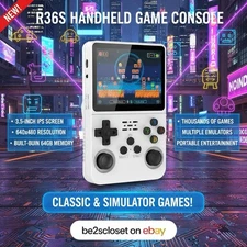 R36S Retro Handheld Game Console 3.5″ IPS 64GB | 15K Games/Limited Time “SALE”✅