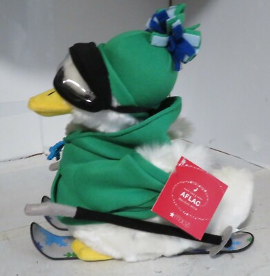 Aflac Versicherung Ente 9,5 Plüsch Mantel Mütze Schnee Skifahren Macys Weihnachten Urlaub 2013