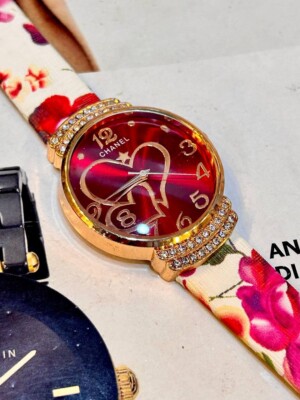 Women's leather watch in wonderful and attractive colors and shapes