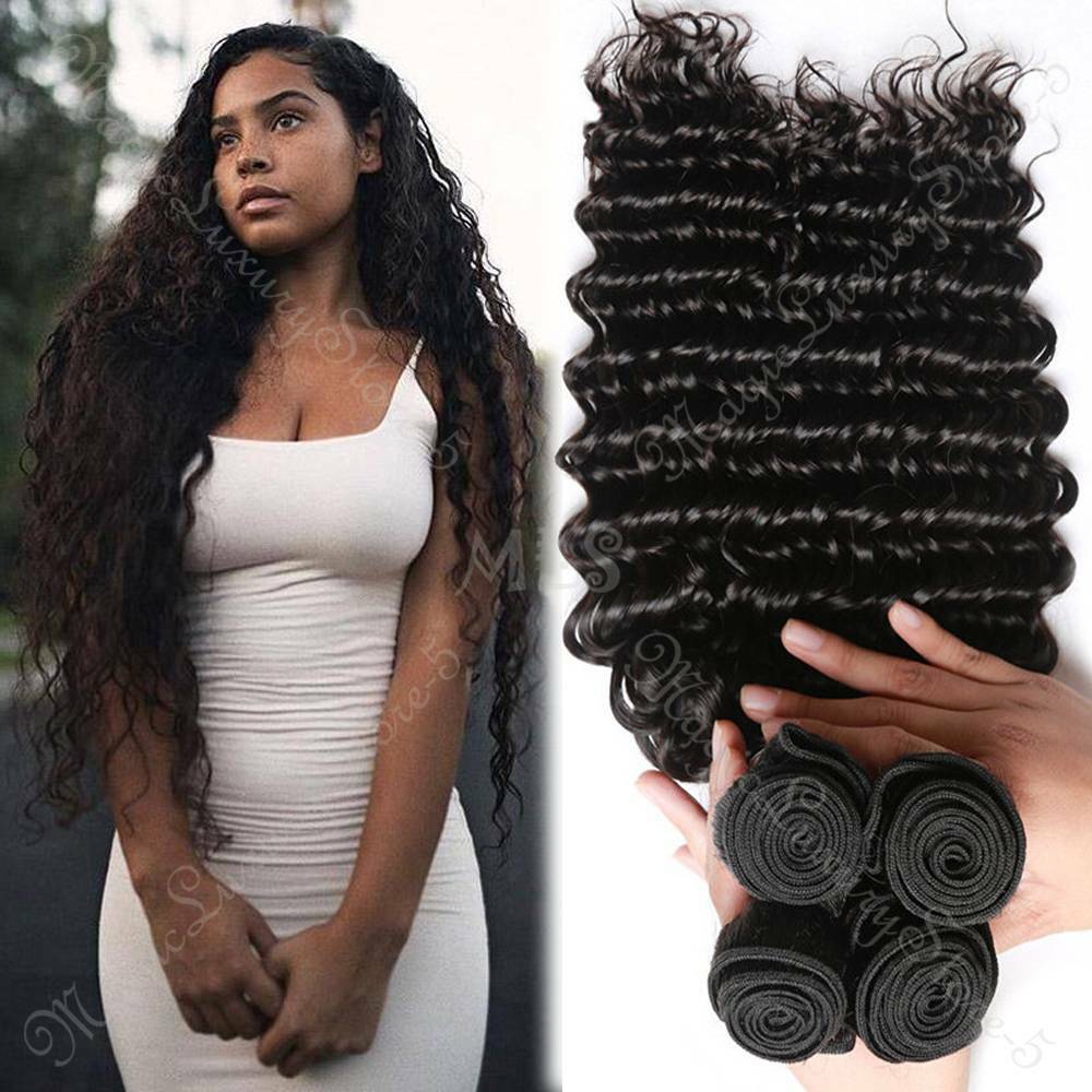 Deep Loose Wave 3Bundles Peruvian Virgin Human Hair  display picture 1