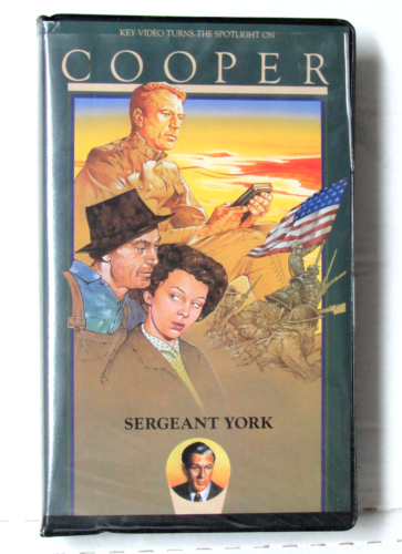 SERGEANT YORK (VHS, 1941) GARY COOPER, KEY VIDEO TAPE MGM CLAMSHELL CASE *RARE* - Afbeelding 1 van 5