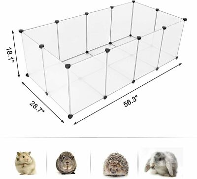 Dog Pet Playpen Portable Plastic Yard Fence Animals 12/20 Panel Exercise Cage