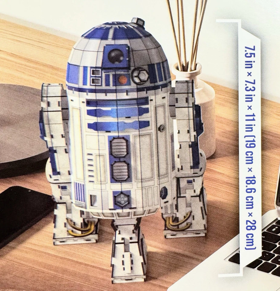 STAR WARS R2-D2 Puzzle 4D Build Model Kit 201pc Cardstock 4-D 3-D 3D 2023 - Image 2 of 4