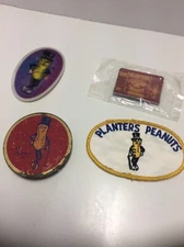 Mr Peanut Vintage Belt Buckle & Patch Advertising Lot