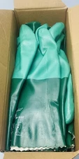 12 Pr  Ansell Scorpio Gloves 08-352 Neoprene Green 12” Chemical Resistant Sz 10