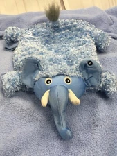 Zoobies Ellema Elephant Lovey 3-in-1 Plush Pillow Blanket Baby Boy BLUE 22"x29"