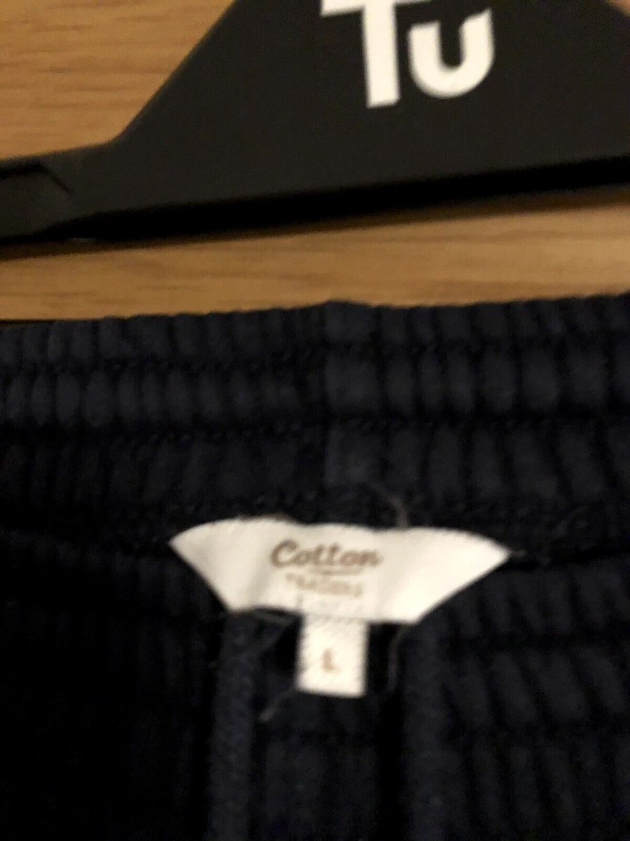 Cotton traders Ladies tracksuit bottoms Navy Cotton Mix Straight