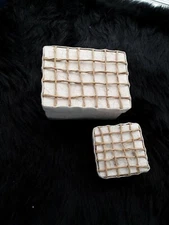 Handmade Paper Box Set "Paper with soul" Rice paper with flowers pieces in paper