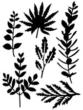 Really Great Stencils, Leaf Set 1, 5x6.5" Stencil, Leaves, Autumn, Tree, Plant