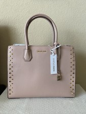Michael Michael Kors Large Mercer Stud Grommet Leather Tote Bag Ballet