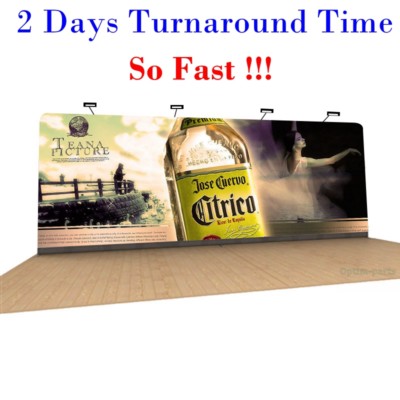 20ft Straight Back Wall Display Fabric Tension Backdrop System Trade Show Booth