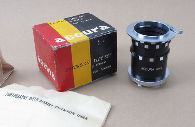 MINT Accura Extension Tube Set for Exakta + instructions, in Original Box!