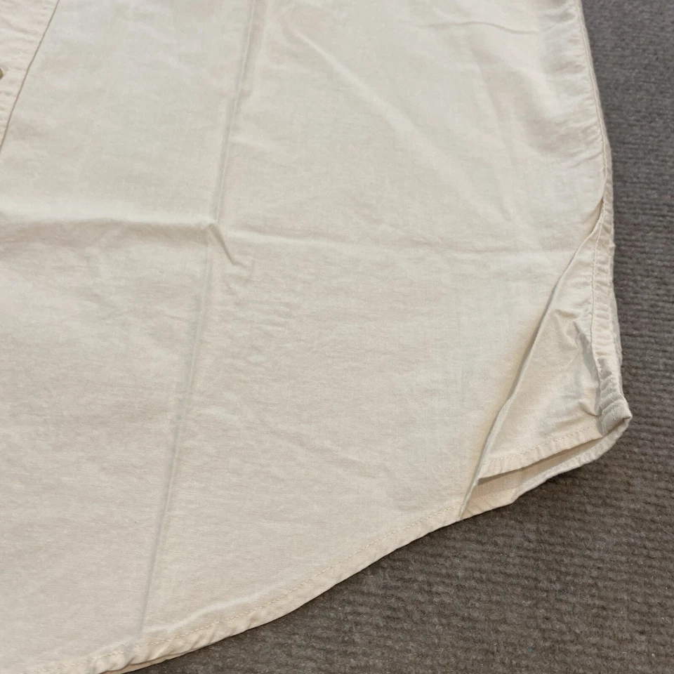 vtg L.L. Bean Shirt Mens Large Beige Tan S177 Short Sleeve Button Made in Canada - Image 4 of 4