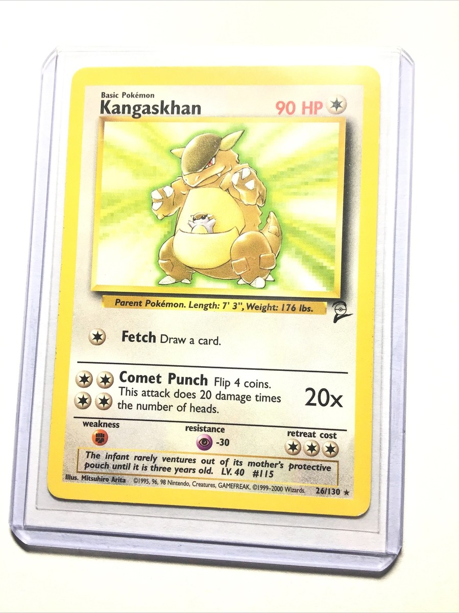 1995 kangaskhan pokemon card value 1999 Jungle #05/64 1st Edition Holo Price Guide [4] Comet Punch (20x) Flip 4 coins Pokemon Kangaskhan 21/64 Rare, Pokemon