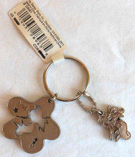 VINTAGE DISNEY THE LITTLE MERMAID ARIEL SILVER CUT OUT KEYCHAIN KEYRING NEW