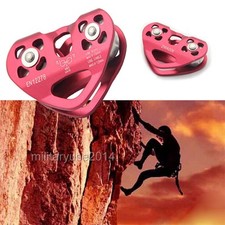 OUTDOOR Zip Line Cable Trolley Rock Climbing Dual Pulley 25KN / 5600lbs A