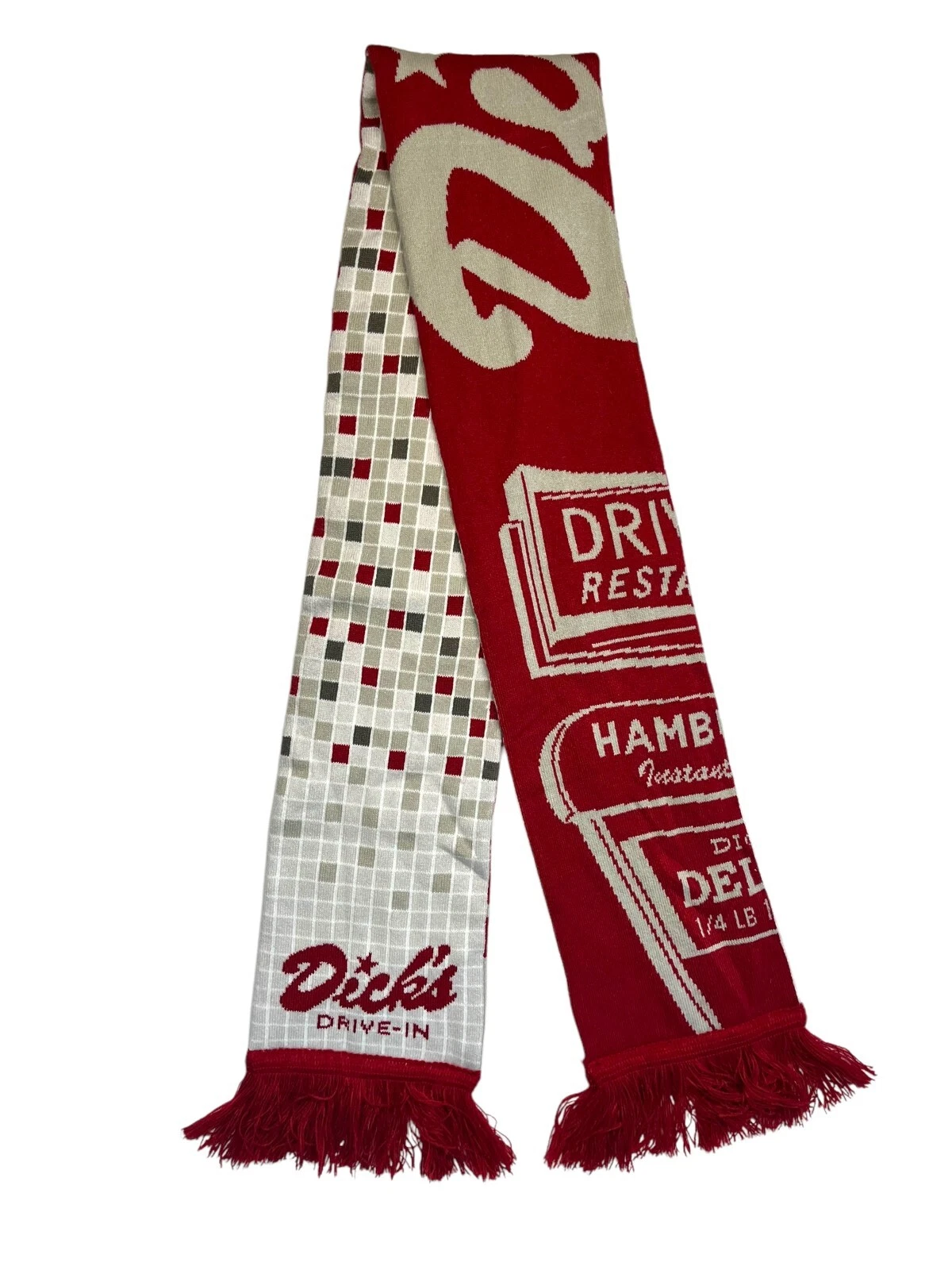 DICK'S DRIVE-IN Seattle Burgers Red Warm COLLECTIBLE WINTER SCARF Outdoor Hike
Opens in a new window
