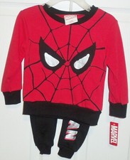 MARVEL SPIDERMAN Boys Fleece Jogger Pant Set Size 12 months NEW