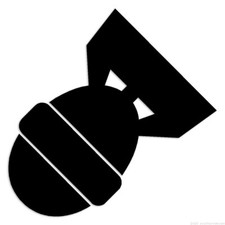 Bomb Nuke - Decal Sticker - Multiple Colors Sizes - Ebn6894