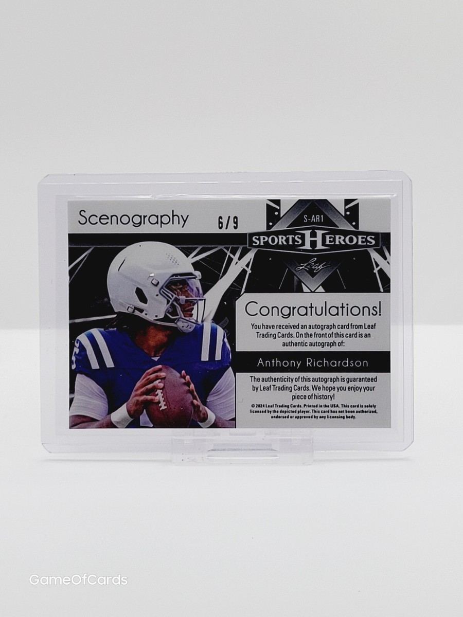 2024 Leaf Sports Heroes ANTHONY RICHARDSON RC Rookie Auto