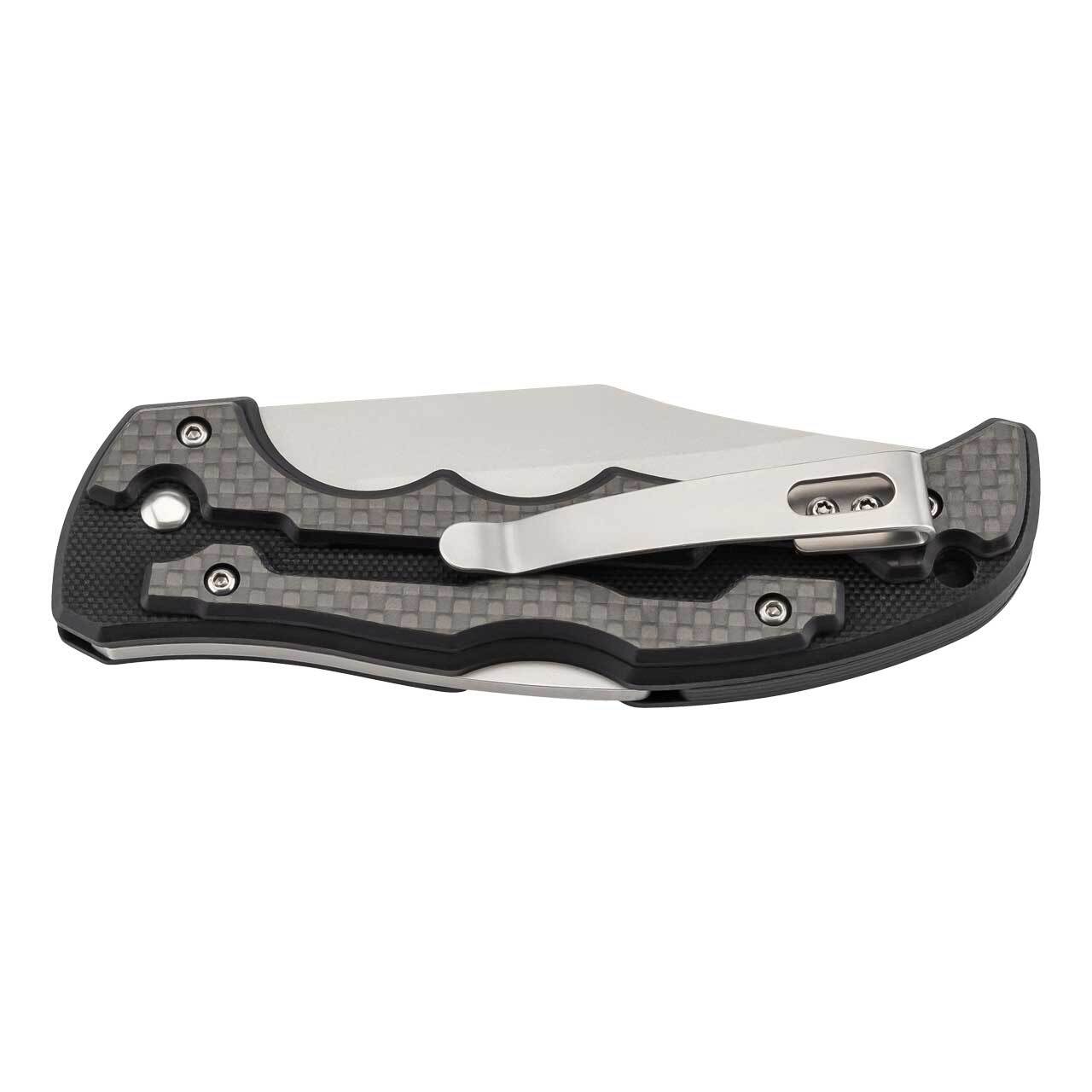 HERBERTZ SELECTION ONE HAND FOLDING POCKET KNIFE / BELT CLIP / CARBON
