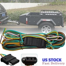25' 4 Pin Flat Trailer Wiring Harness Kit Wishbone Style for Trailer Tail Lights