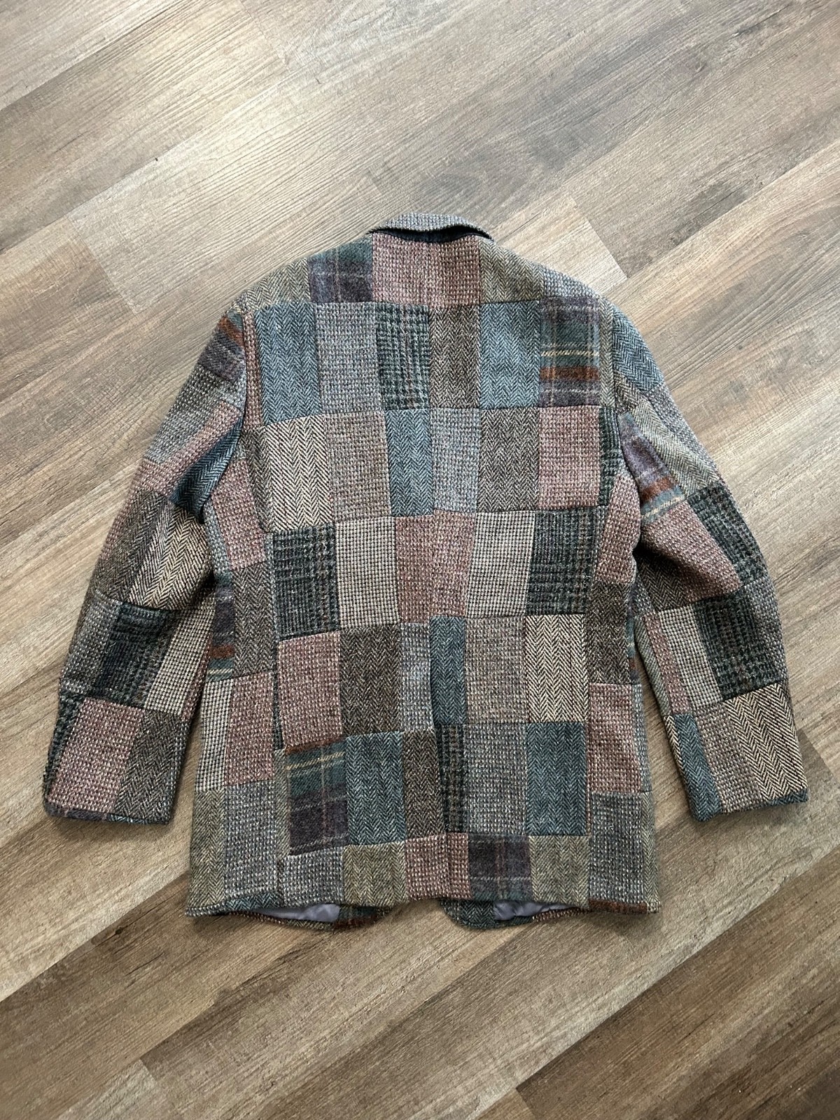 Corbin vintage patchwork panel wool tweed preppy … - image 4