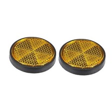 2pcs M6x1.0 Orange Plastic Universal Screw Mount Reflective Warning Reflector