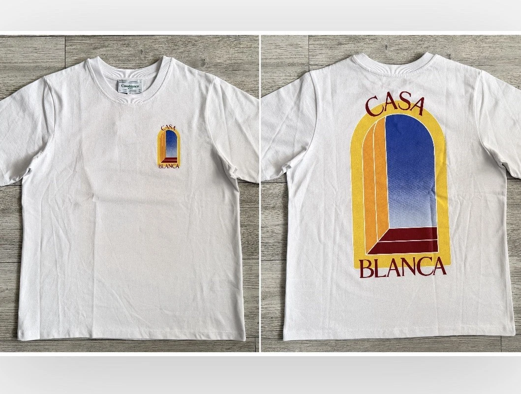 CASABLANCA T-shirt LARGE Size L’ARCHE Print White Cotton MS23-JTS
Opens in a new window or tab