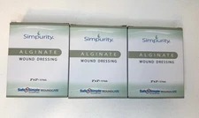 Simpurity Alginate Wound Dressing 2" x 2" 3 Boxes-30 Pads Safe N Simple SNS50702
