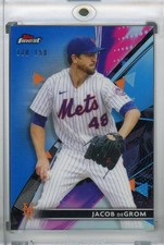 2021 Topps Finest New York Mets Jacob Degrom Base Blue Refractor 128/150