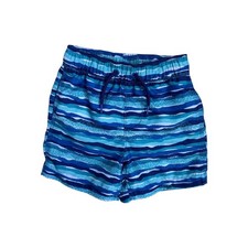 Gap Kids Boys Blue Wavy Stripe Swim Trunks Board Shorts Lined Size S 6-7