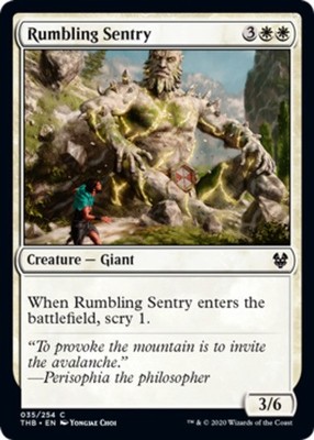 Rumbling Sentry Theros Beyond Death Lightly Played, English
