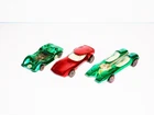 REDLINE HOT WHEELS LOT OF 3 NICE CARS: GREEN SPLIMAGE & CHAPP, RED TORERO