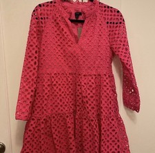 j crew embroidered long sleeve midi dress Bailey Denim Overall Dress, XS / Vintage Wash