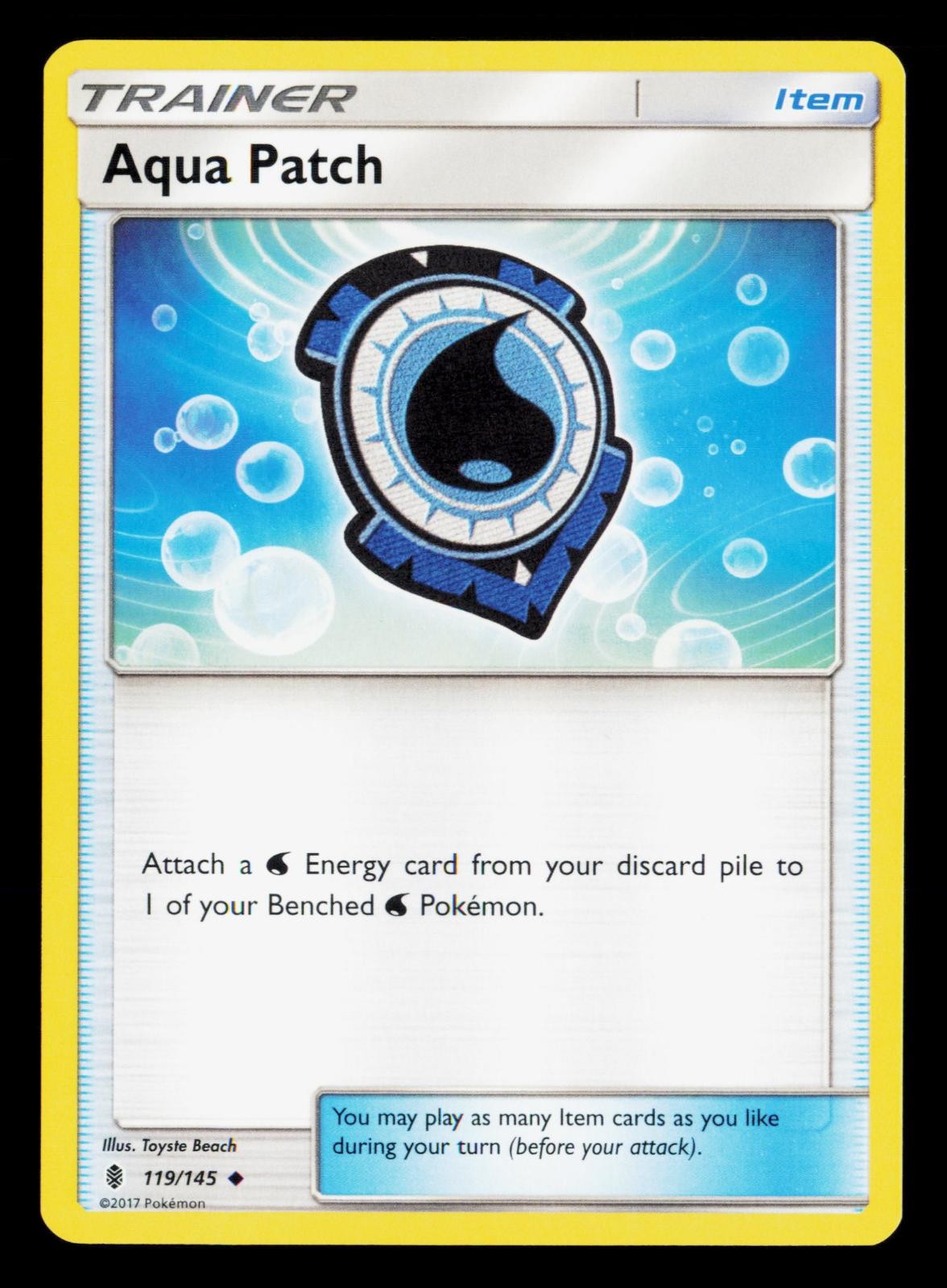Aqua Patch 119/145 Uncommon Guardians Rising Pokemon Near Mint