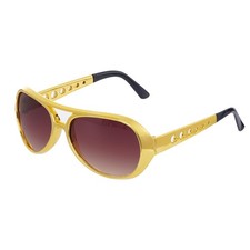 Disco Sunglasses 50s 60s Rock Star Cool Golden Costume Glasses for Halloween