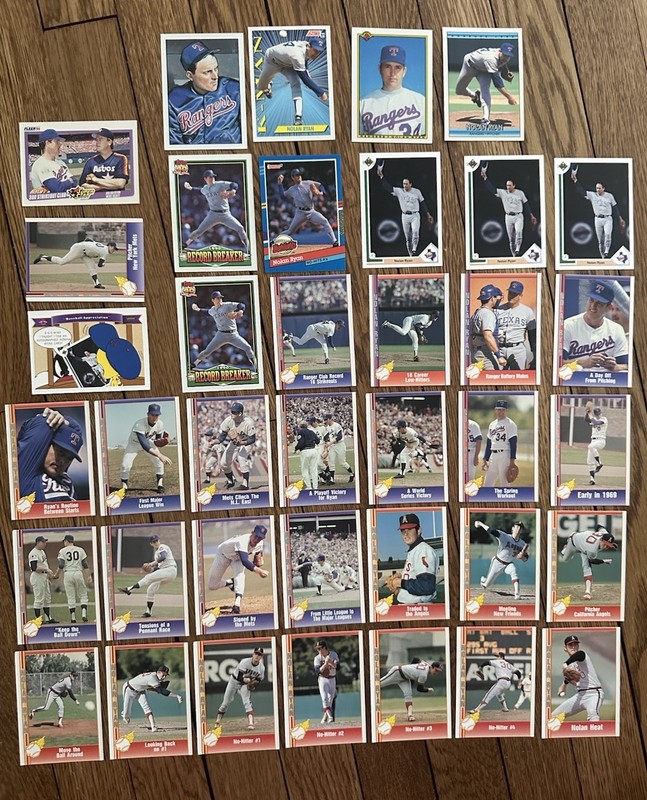 Lot Of 38 Nolan Ryan Baseball Trading Cards