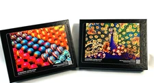 2 Shutterfly 520 Piece Jigsaw Puzzle Complete   Peacock & Holiday Ornaments