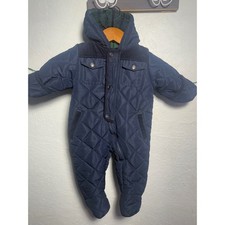 Tuta da neve trapuntata Rothschild Bunting plaid foderata cappuccio 6/9 mesi