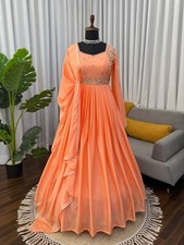 Designer Anarkali gown indian wedding Party Wear Long dress Traditional Outfit