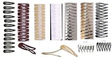 12x 7 cm Large Plain Bendies Sleepies Snap Clips Hair Clips Slides Ladies Girls