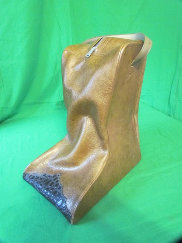 Vintage Boot Boy by Floyd Craig Cowboy Western Naugahyde Boot Bag Made in USA